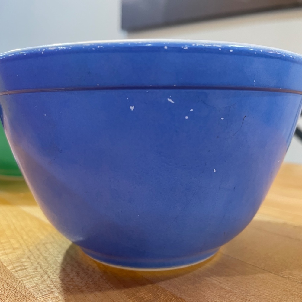 Reverse Primary Colors Vintage Pyrex 401 Blue Bowl